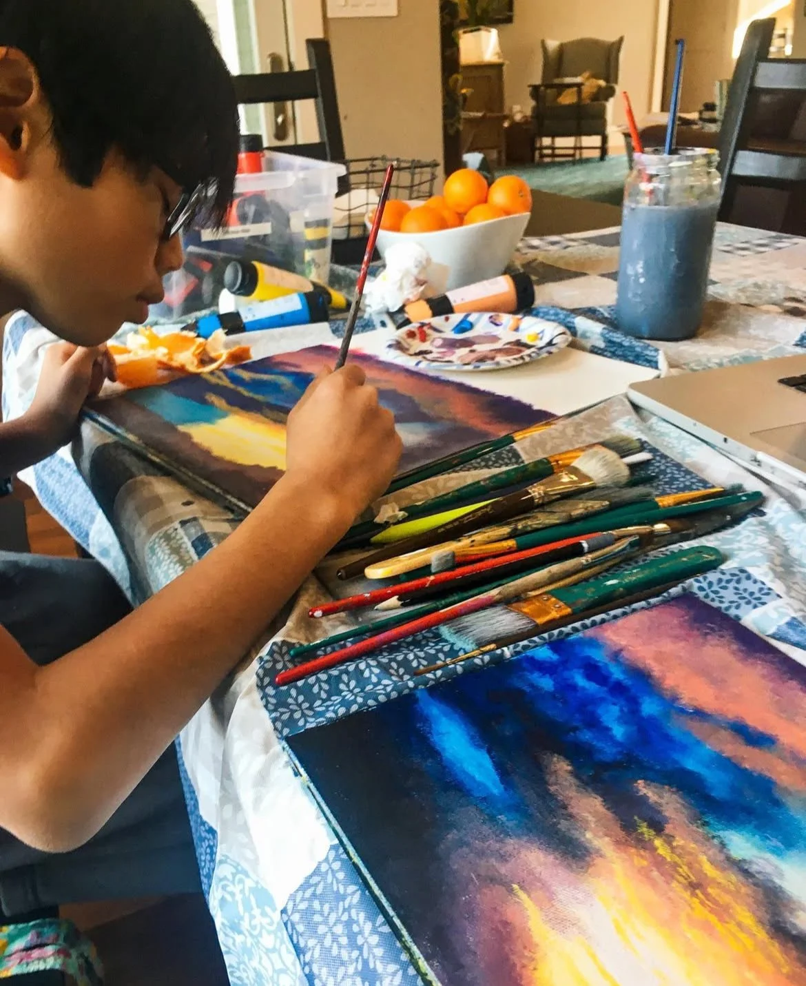 Art student: Joshua Lee, age 13