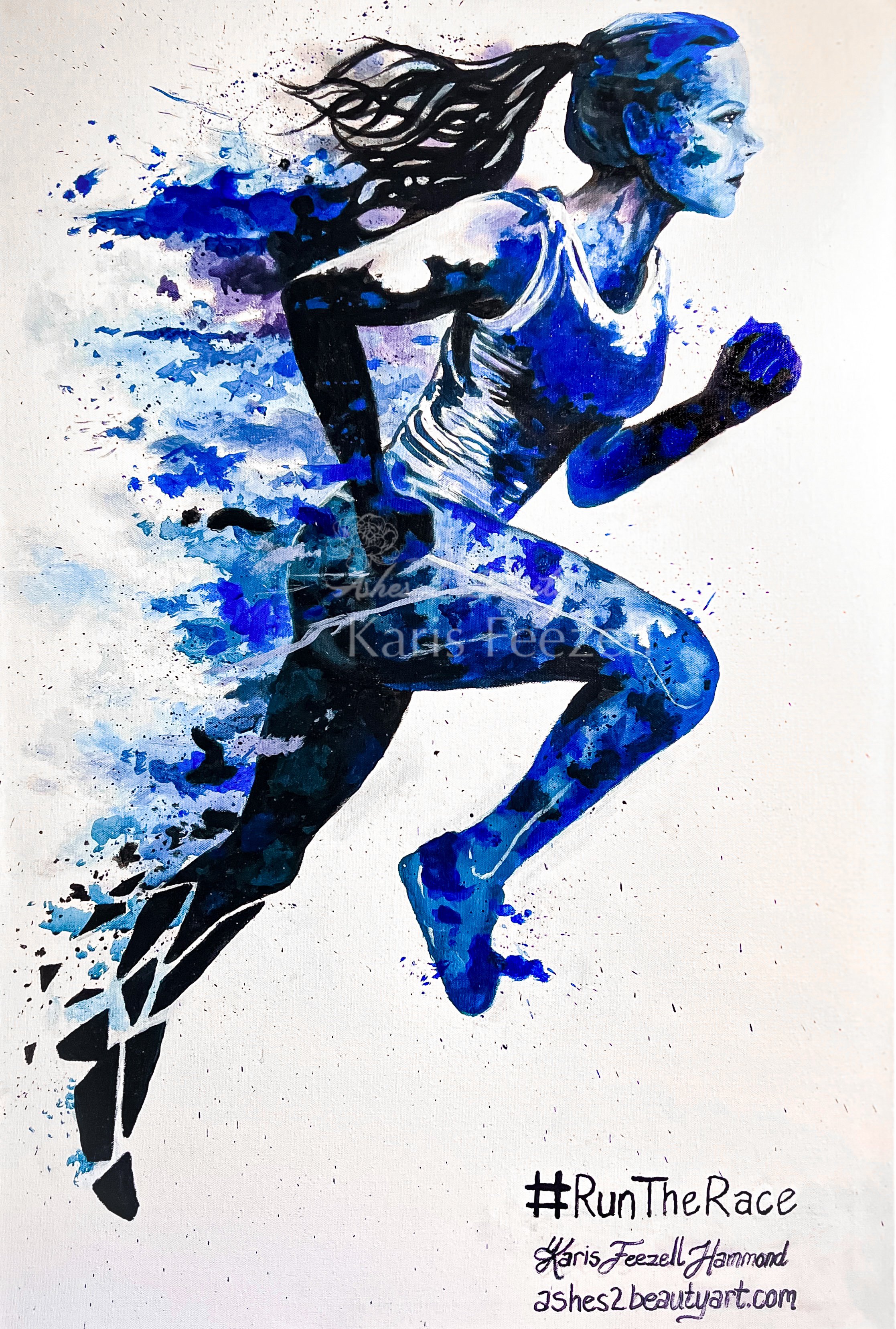  
  Run The Race  
  2x3' acrylics on canvas.  
 
 
  April 10, 2025  
 
