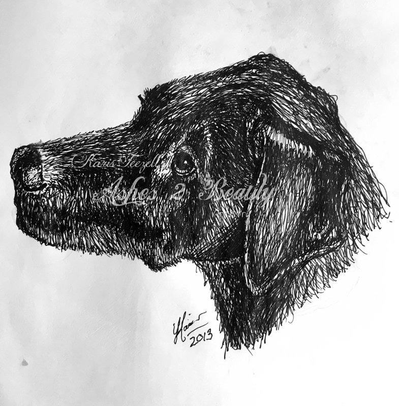  
  Black Lab  
  Pen on paper. 
 
 
  2013  
 