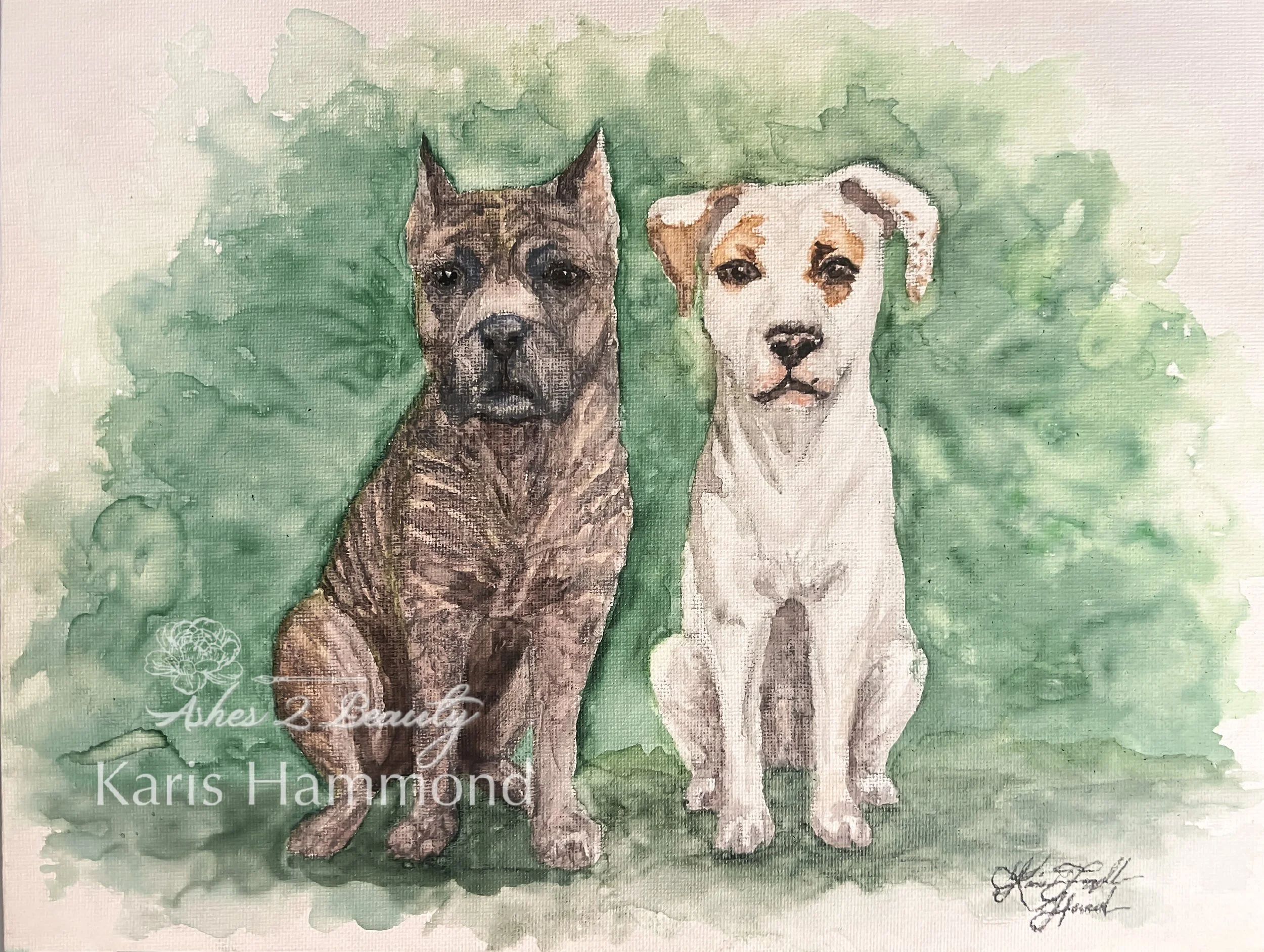  
  Rocco & Colt  
  9x12" watercolors on canvas board.  
 
 
  December 21, 2025  
 