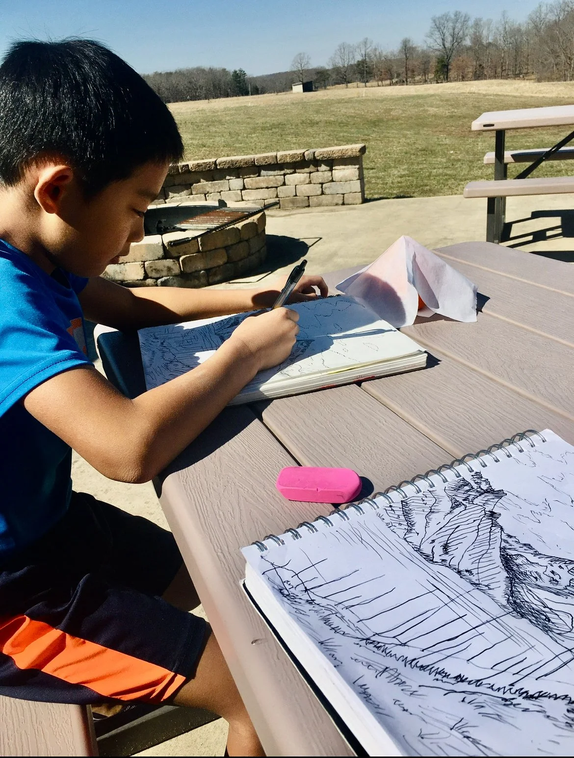 Art student: Noah Lee, age 9