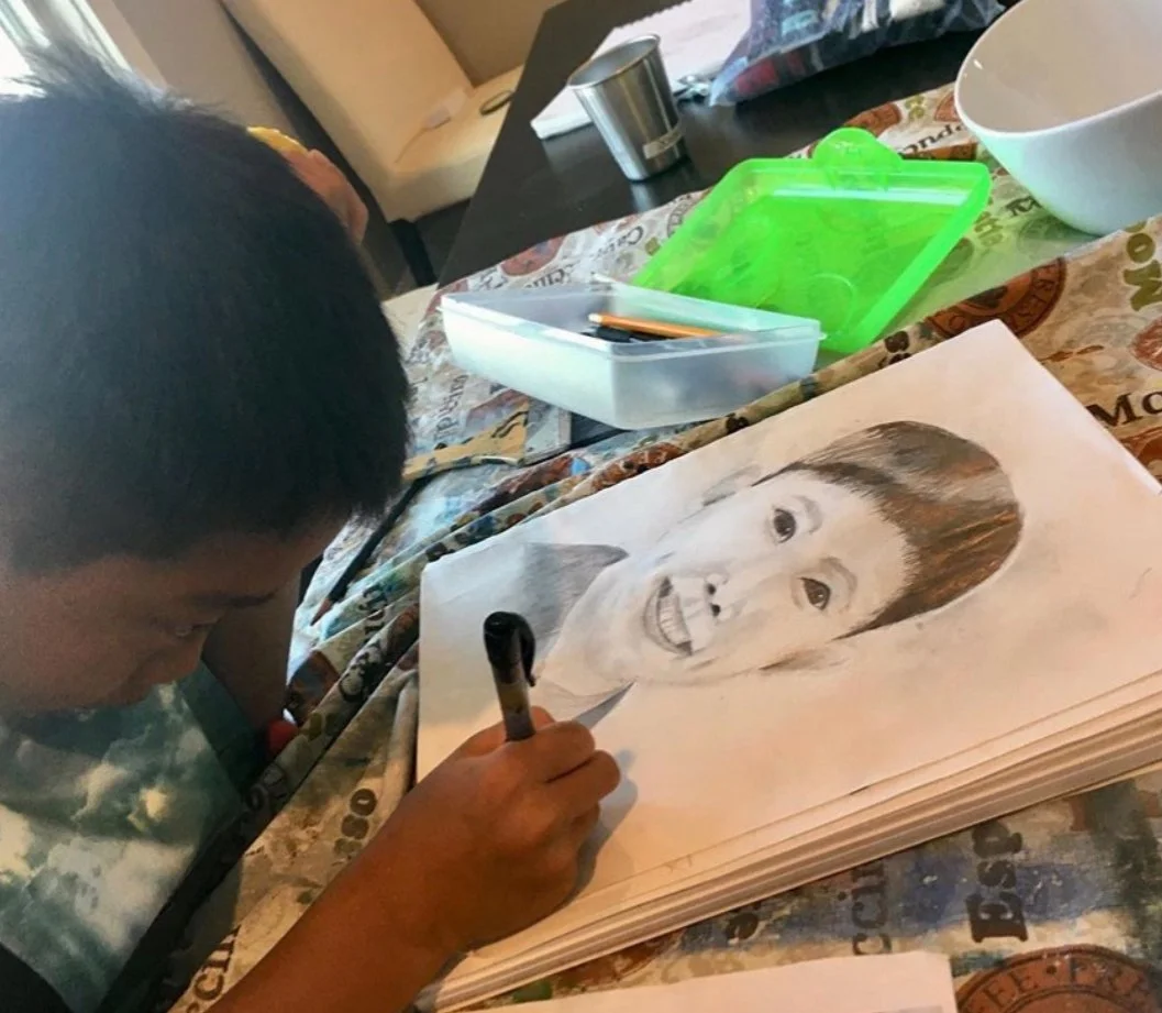 Art student: Noah Lee, age 8
