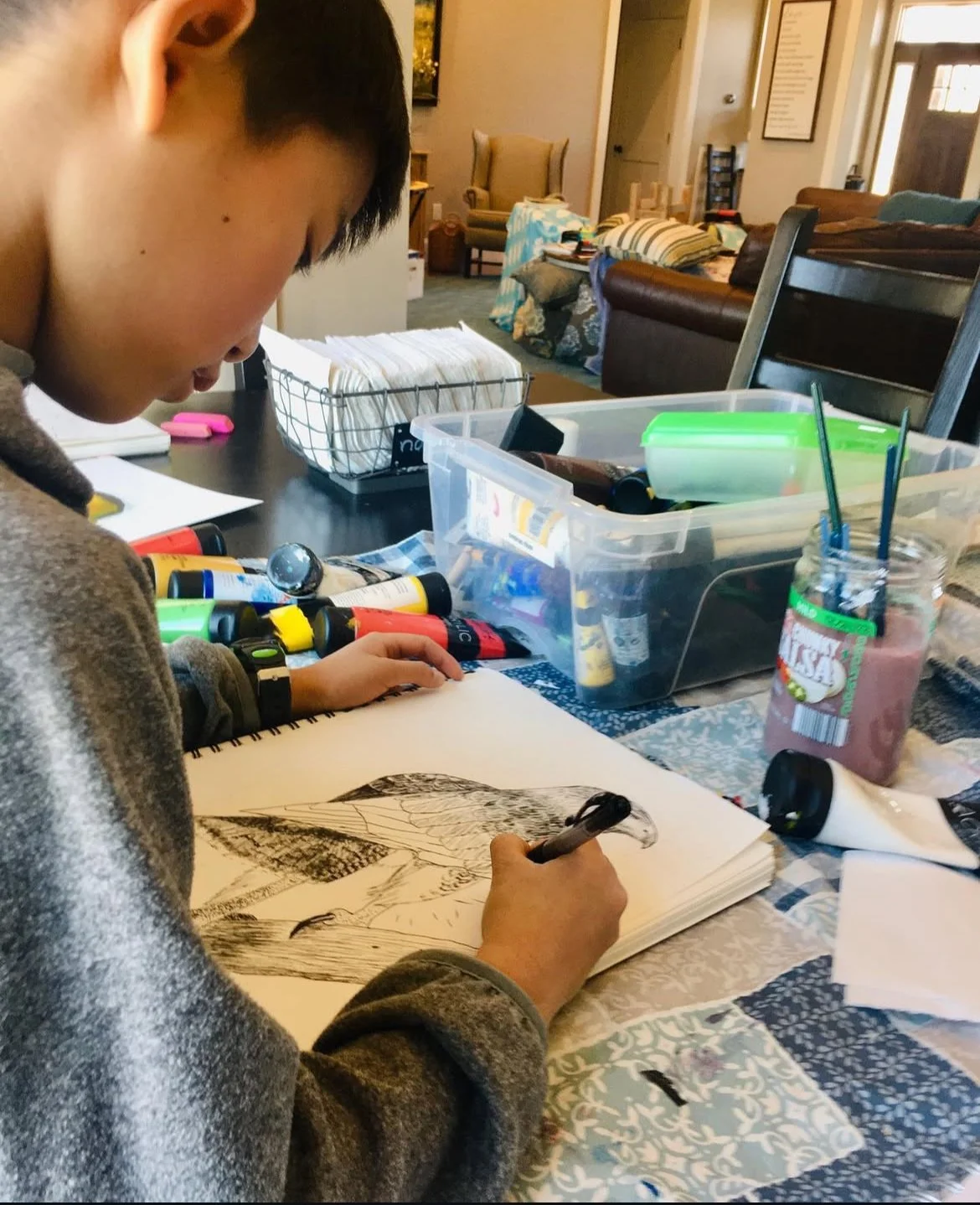 Art student: Caleb Lee, age 11