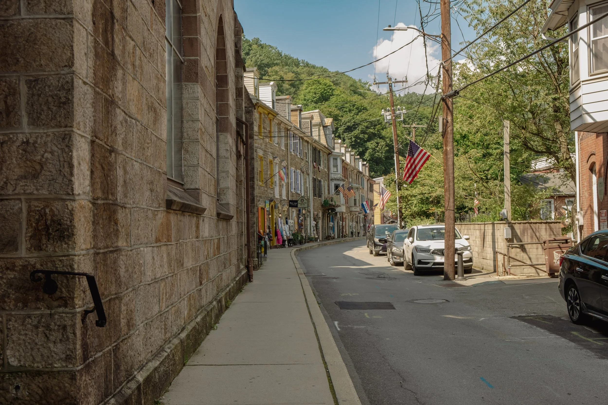 Stone Row street in Jim Thorpe