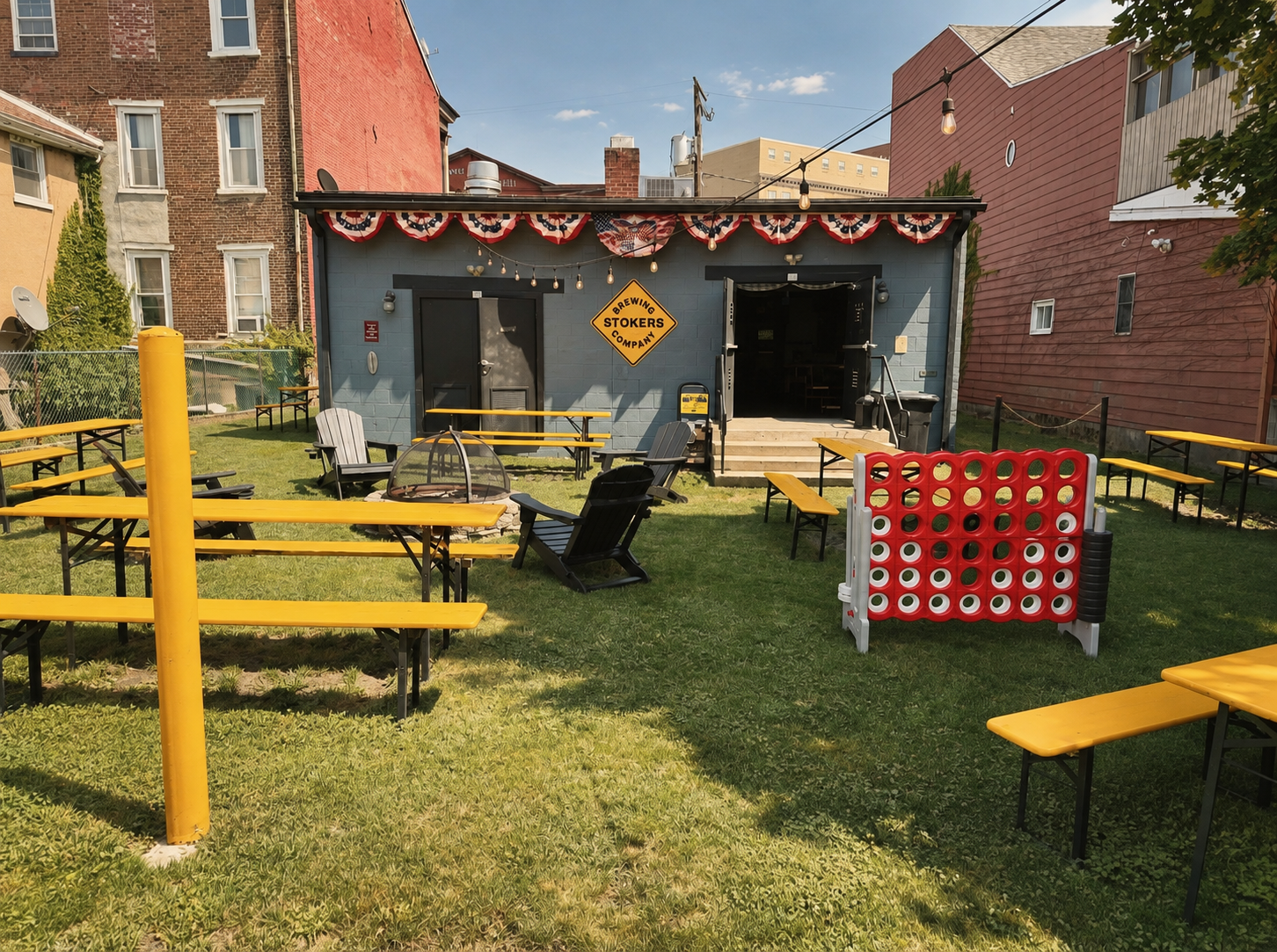 Stoker's Brewing Company backyard