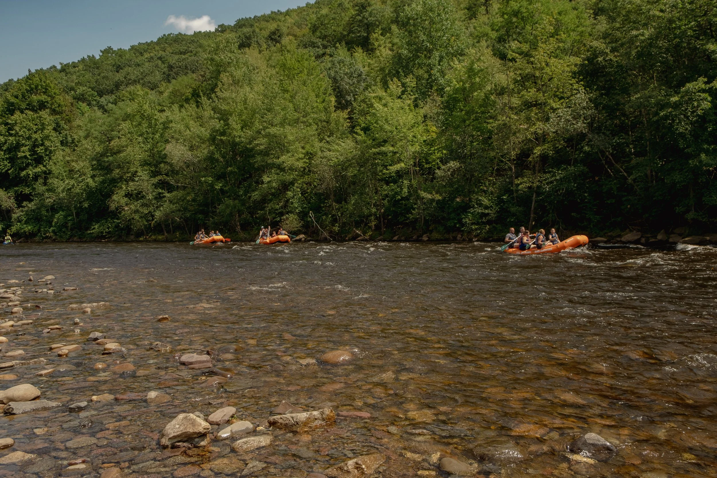Rafting down the Lehigh River