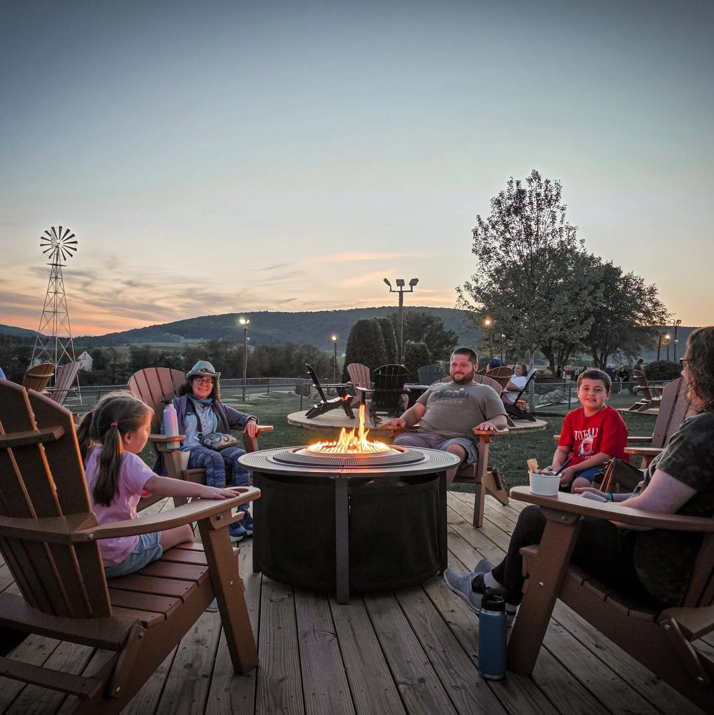 Fire pits at Heisler's Creamery