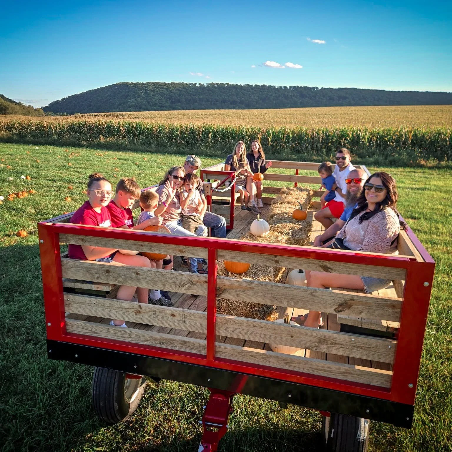 Pumpkin patch and hayride at Heisler's Creamery