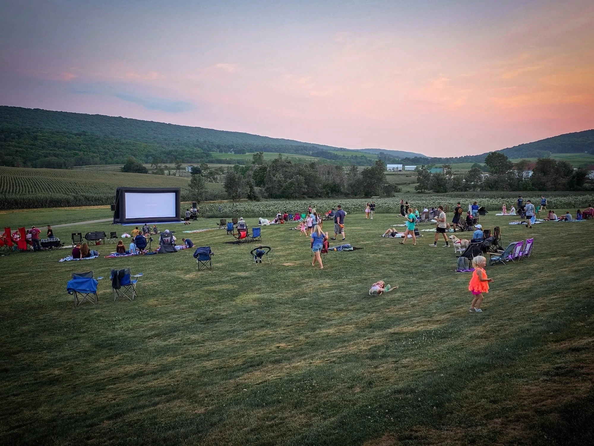 Heisler's Creamery movie night under the stars