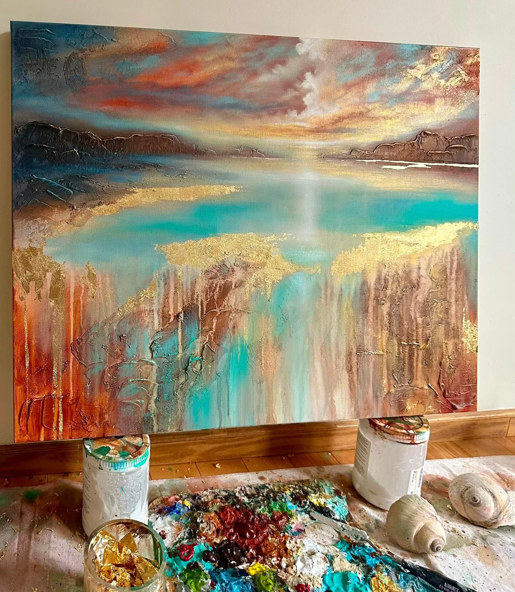 Turquoise Tides 24x30