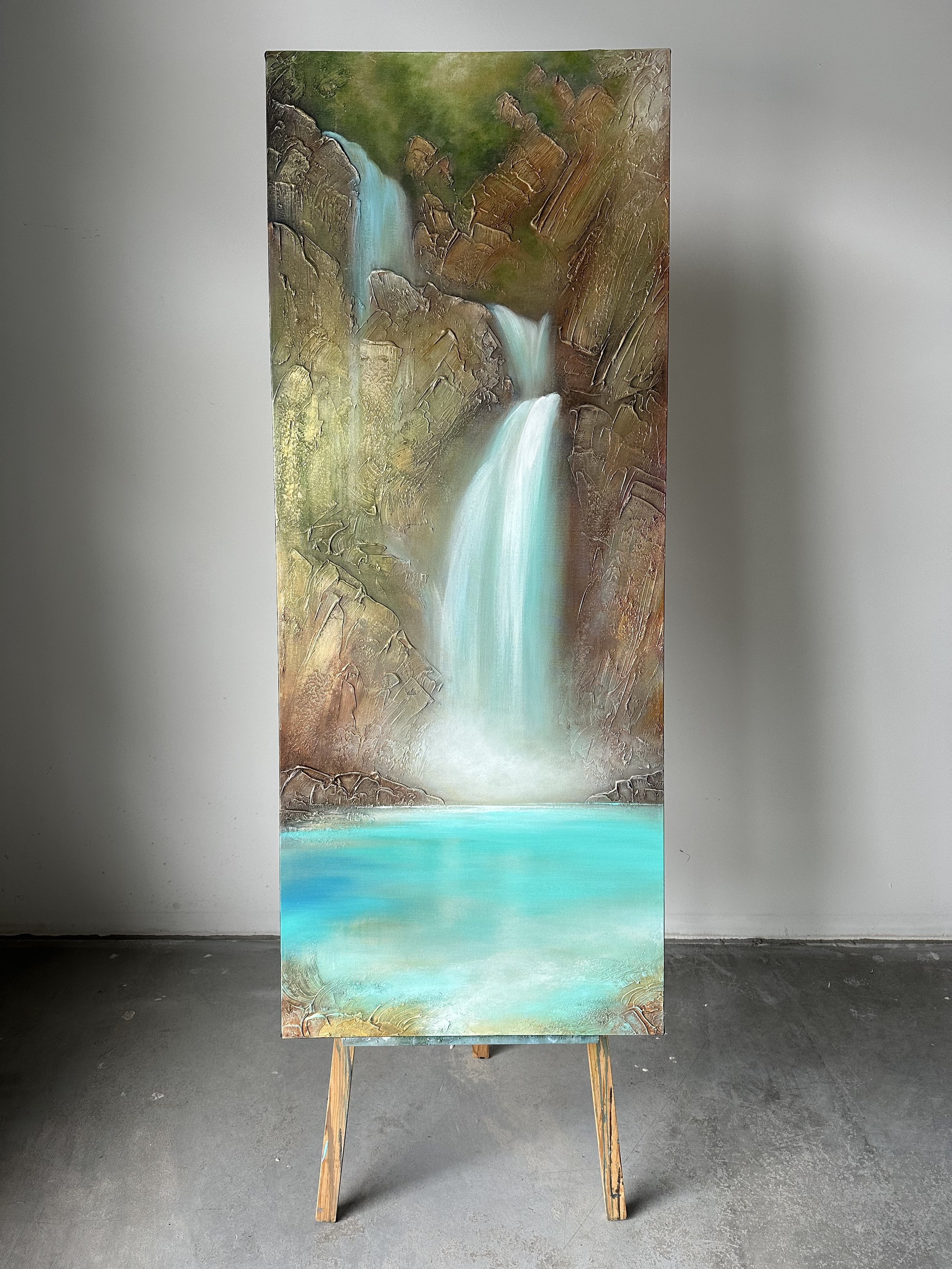 “Cascading Memories” 24x60"