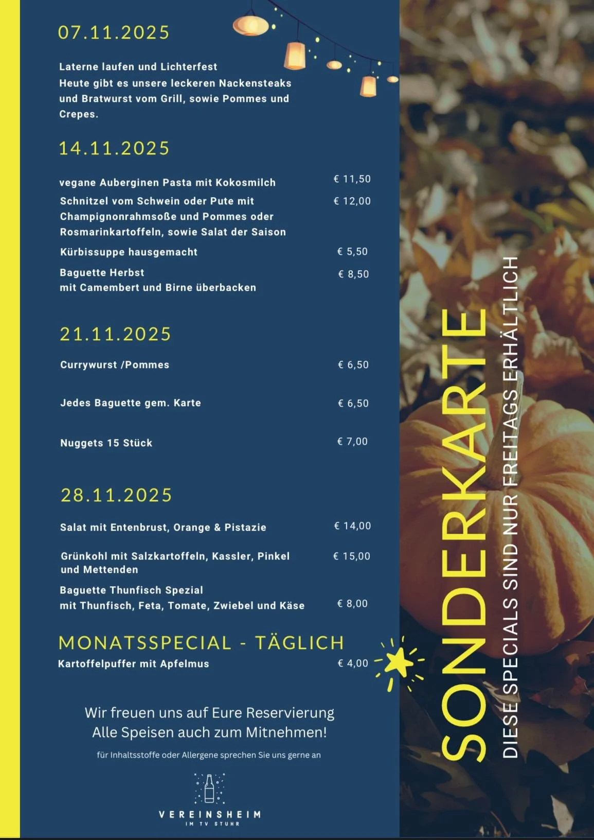 SONDERKARTE November