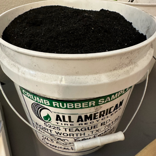 Crumb rubber testing sample