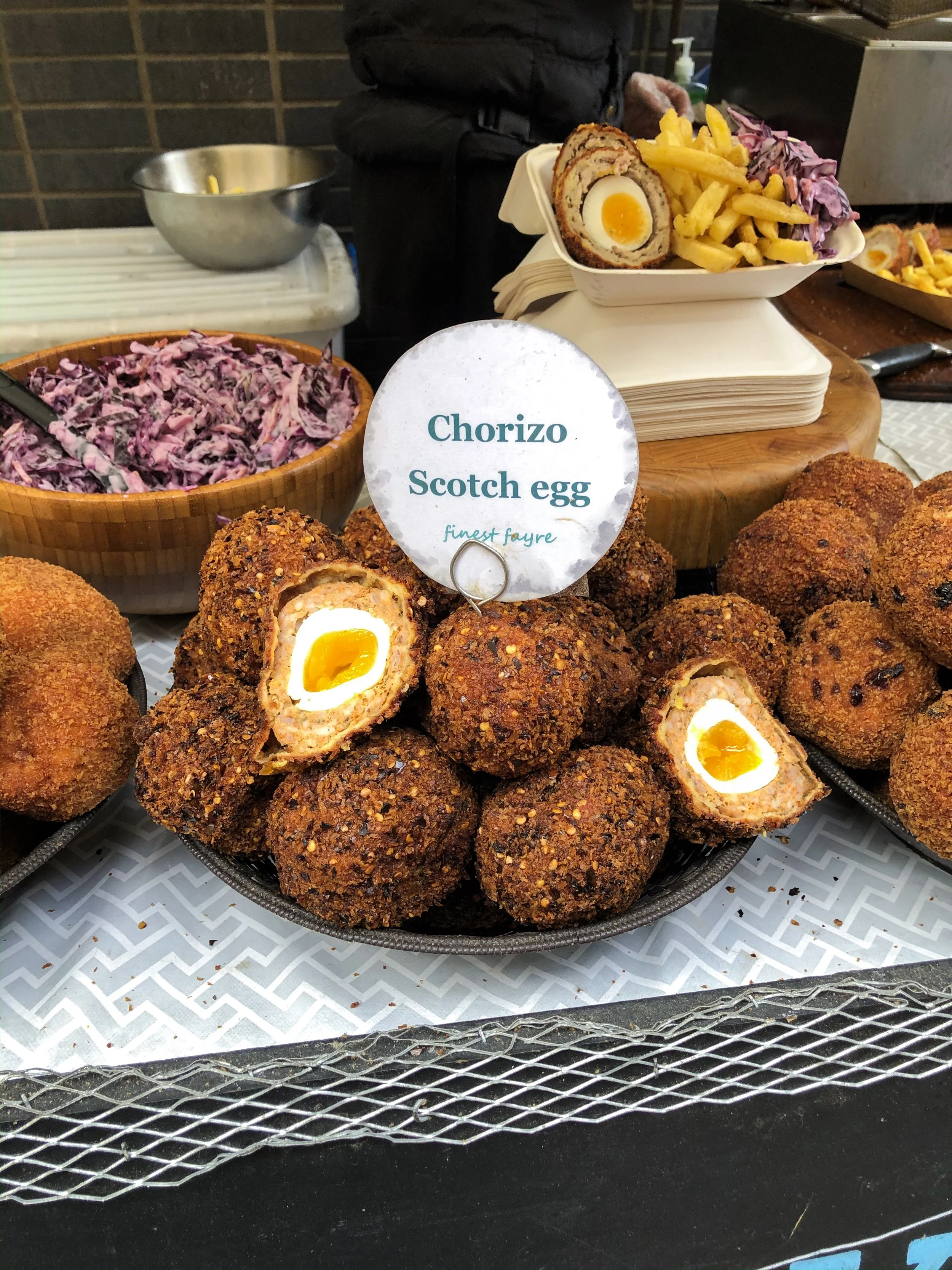 Savouring quintessential British fare on my last Sunday morning in London. 
