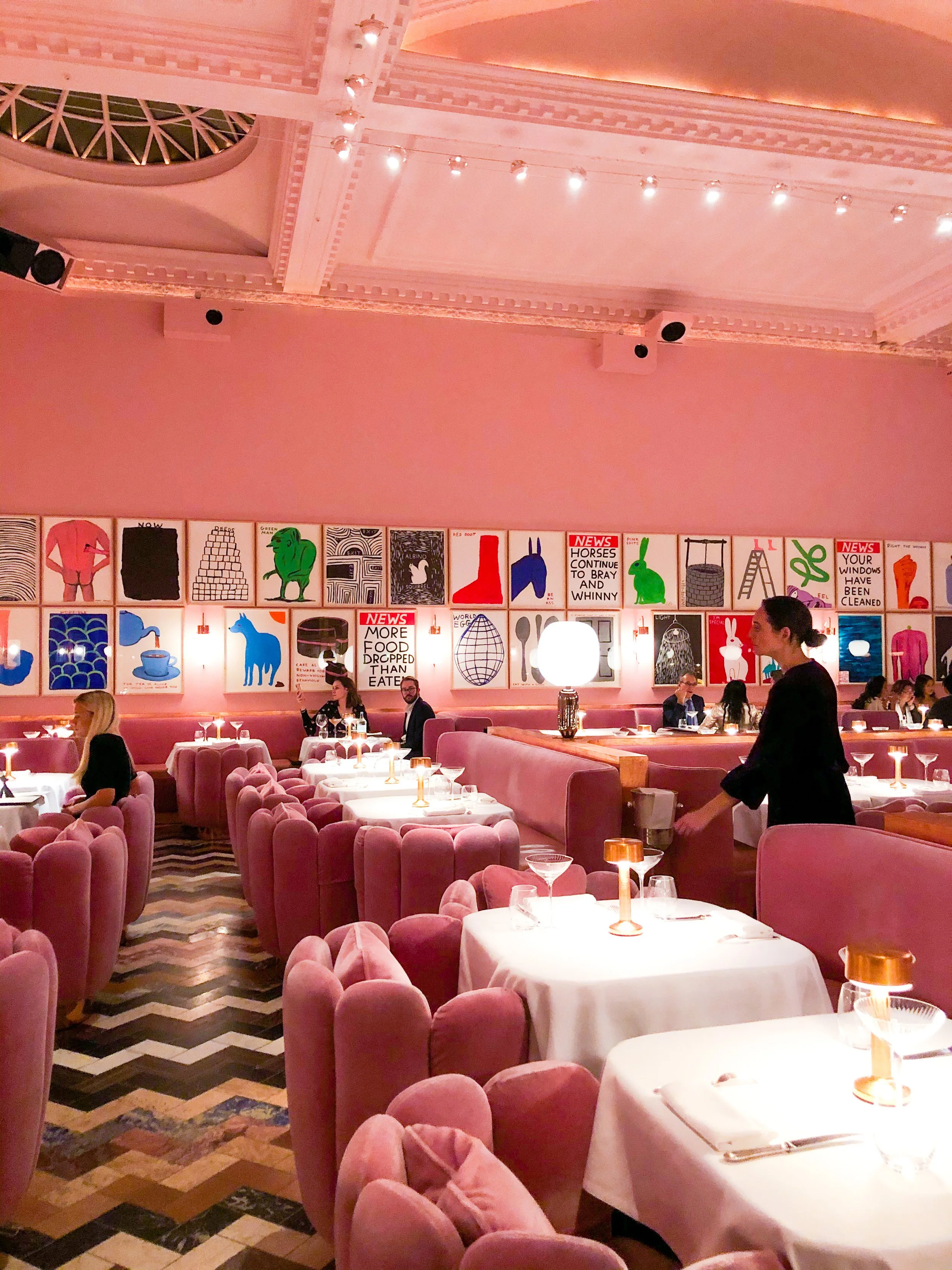 No trip to London is complete without visiting Sketch. Housed in a quirky 18th c. townhouse, this 3-star Michelin restaurant combines incredible cuisine, unique interiors and works of art from David Shrigley, among others.