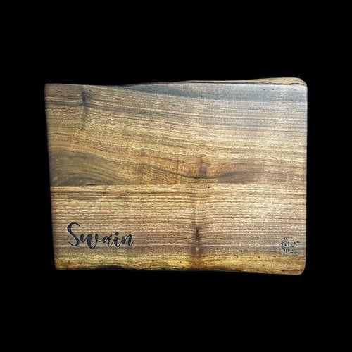 Live Edge Walnut Cutting Board with Custom Laser Engraving