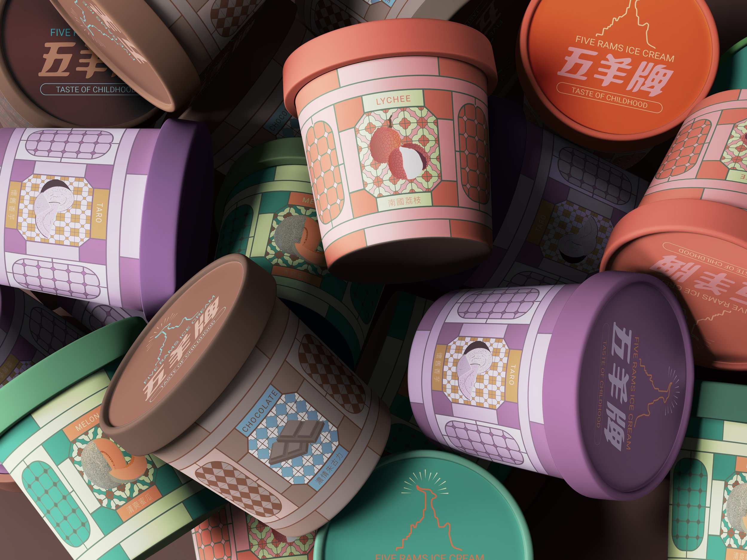 Five rams Ice-cream - Rebrand a historical local ice cream brand