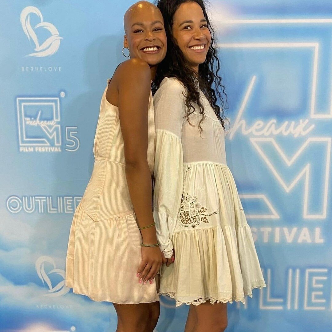 𝐼'𝓂 𝑜𝓋𝑒𝓇 𝓉𝒽𝑒 𝓂𝑜𝑜𝓃 🌝🐄 thank you oh so @heavenisfilthy for wearing your 𝒟𝒜𝑅𝐿𝐼𝒩𝒢 dress to the premier of @hair.ornohair at the @micheauxfilmfest. Y&rsquo;all r the DREAM 🐚⁠
⁠
I was particularly smitten with this as the subject mat