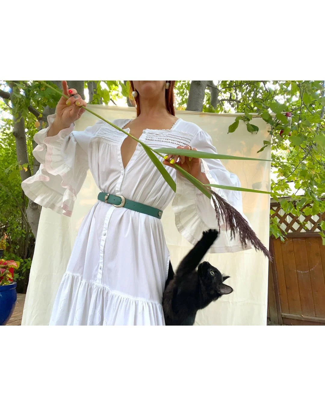 One of the hardest things about leaving the prairies was leaving this perfect  little nugget.  My tiny shadow, my midnight child, my most darling gardening companion&hellip;..oh how I miss him! 🖤⁠
⁠
#familiar #catlove #interspecieslove #crazycatlady