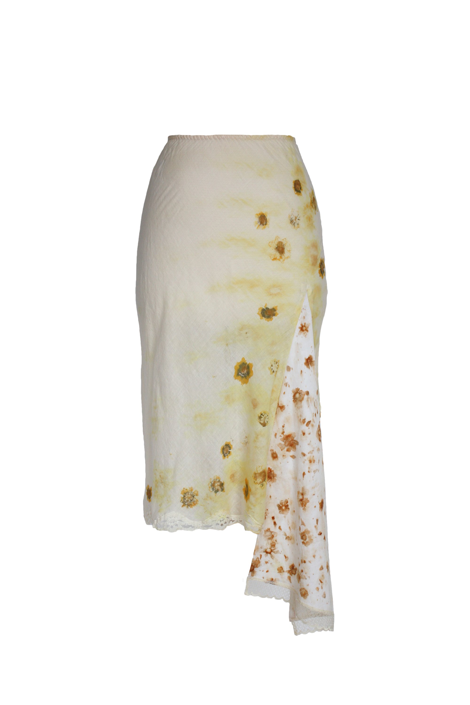 Botanical Print Bias Cut Cotton Slip DISCOUNTED