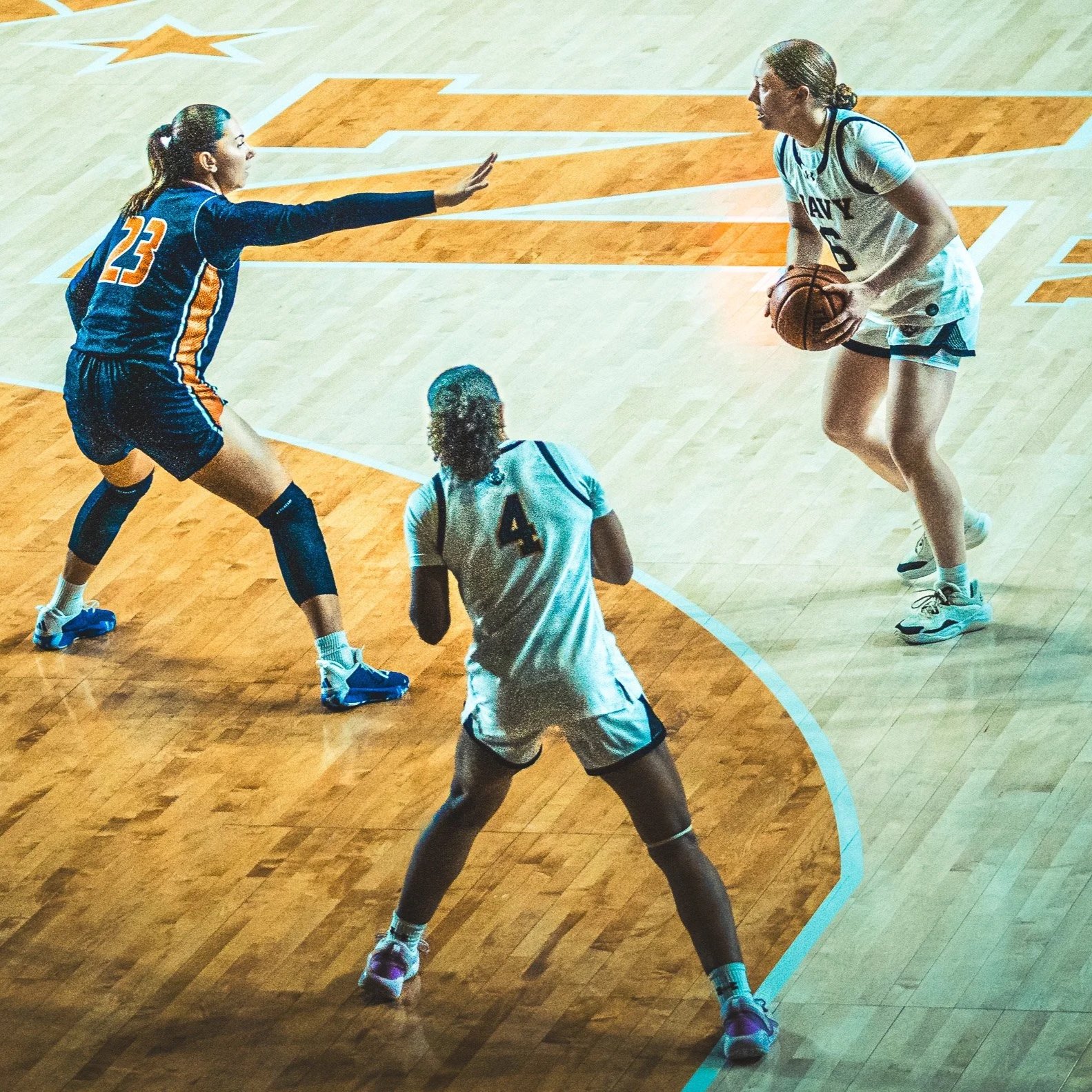 U.S. Naval Academy Women's Basketball Team, link to Rodney LaMarr's photography