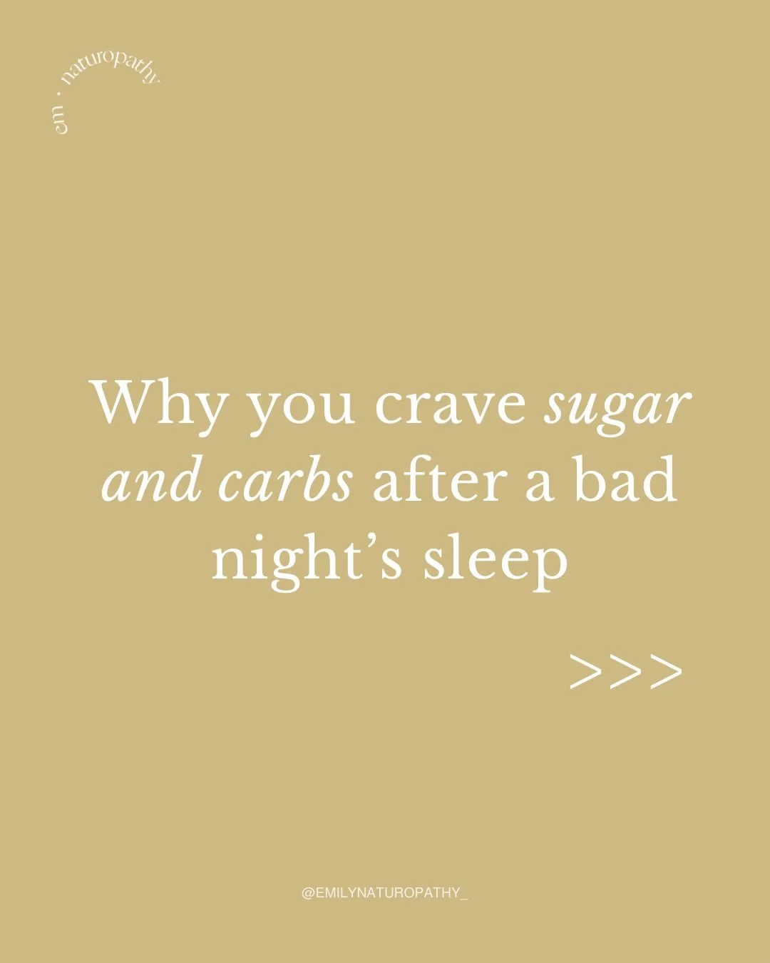 Have you ever noticed that sugar and carb cravings are stronger after a bad night&rsquo;s sleep?

Poor sleep can affect appetite regulation, increase the drive for quick-energy foods, and disrupt blood sugar stability the next day.

Swipe to learn mo