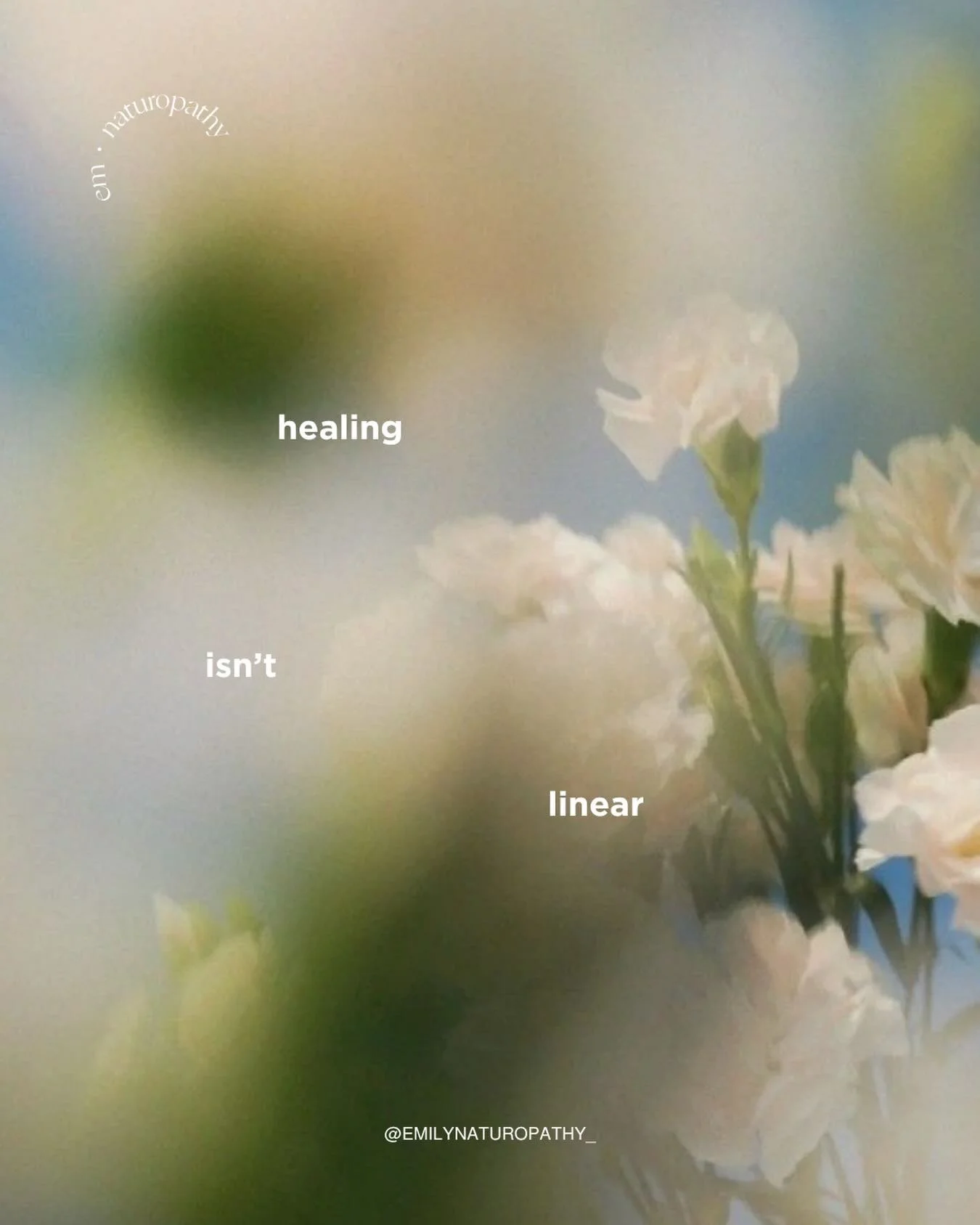 Something I remind clients of often: healing isn&rsquo;t linear.

A bad day, an off week or a flare up after a period of feeling better doesn&rsquo;t necessarily mean you&rsquo;re back at the beginning.

Healing is also so individual and the pace and