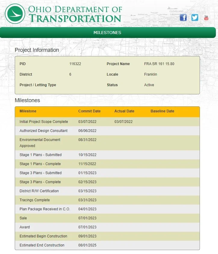 #Intel Impact - SR 161 Widening Schedule