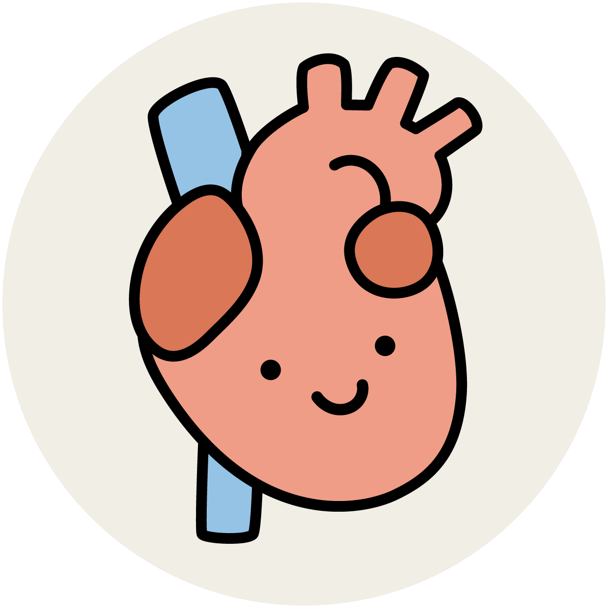 cute little heart with a smiling face