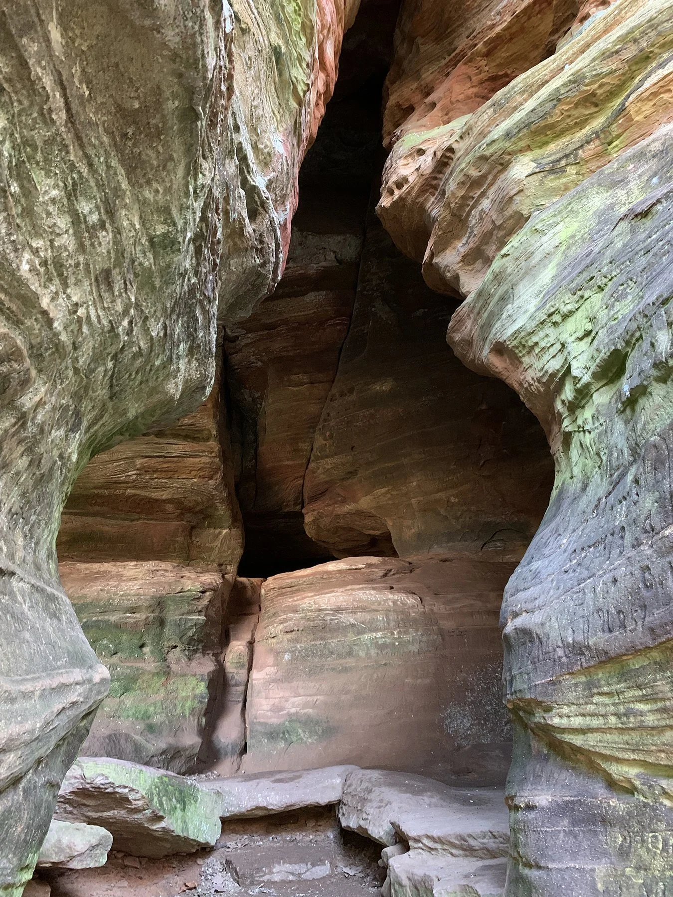 One of several cave entrances.