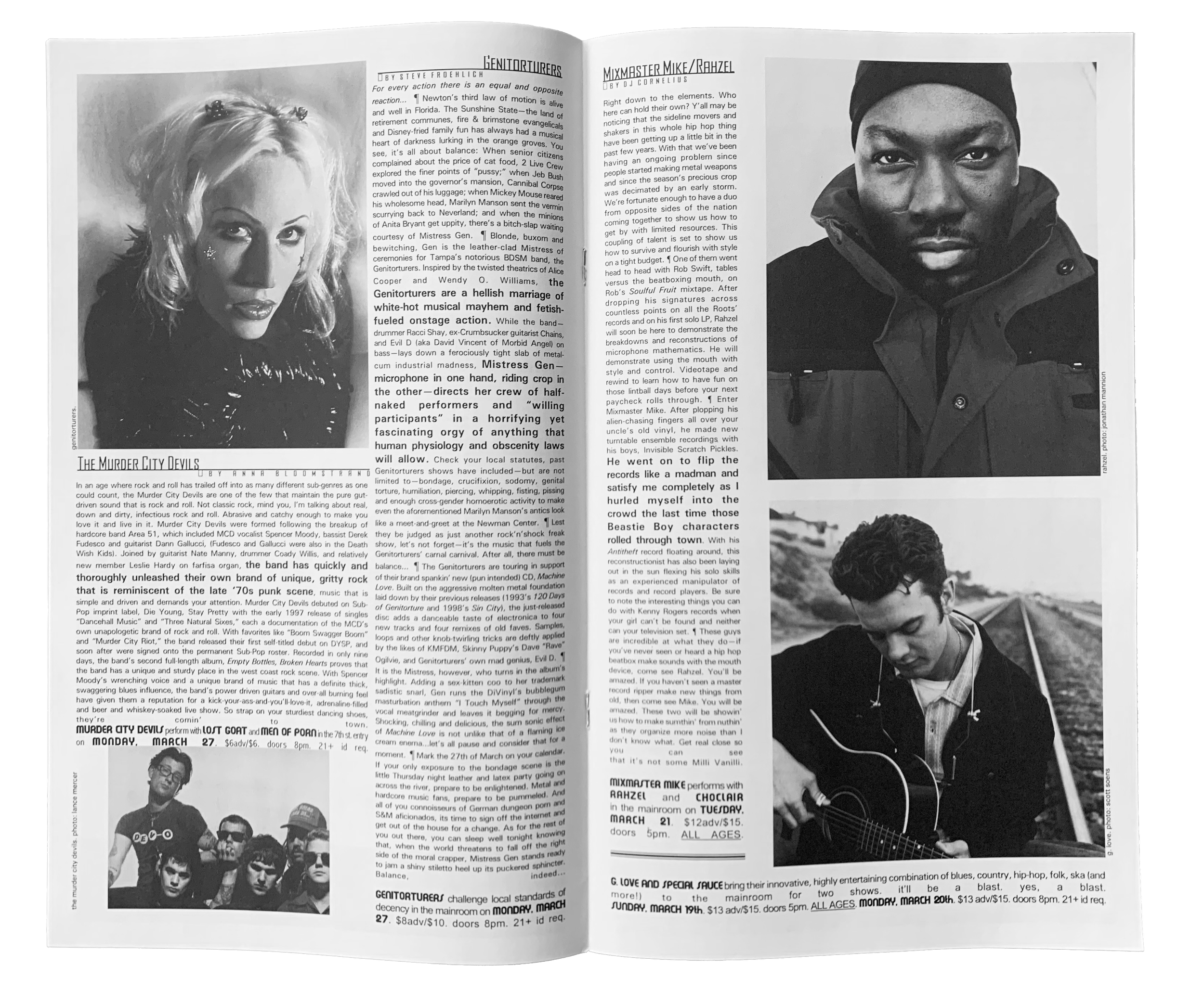 First Avenue In-House Magazine #38. Interior: Mixmaster Mike/Rahzel (top right).