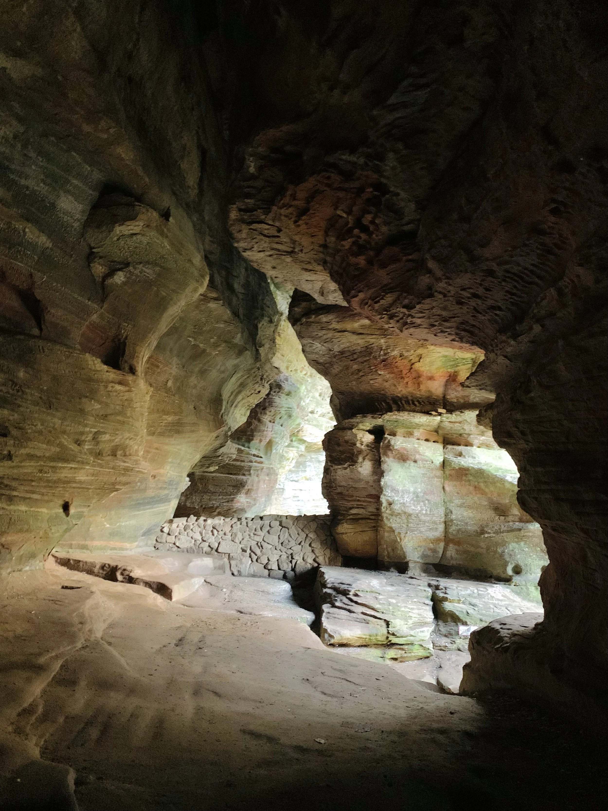 View inside the cave.