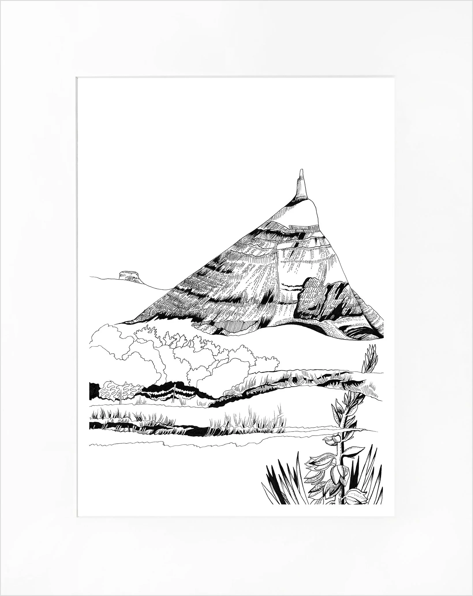 Karen-Kopacz-12x16-Chimney-Rock-Matted.jpg