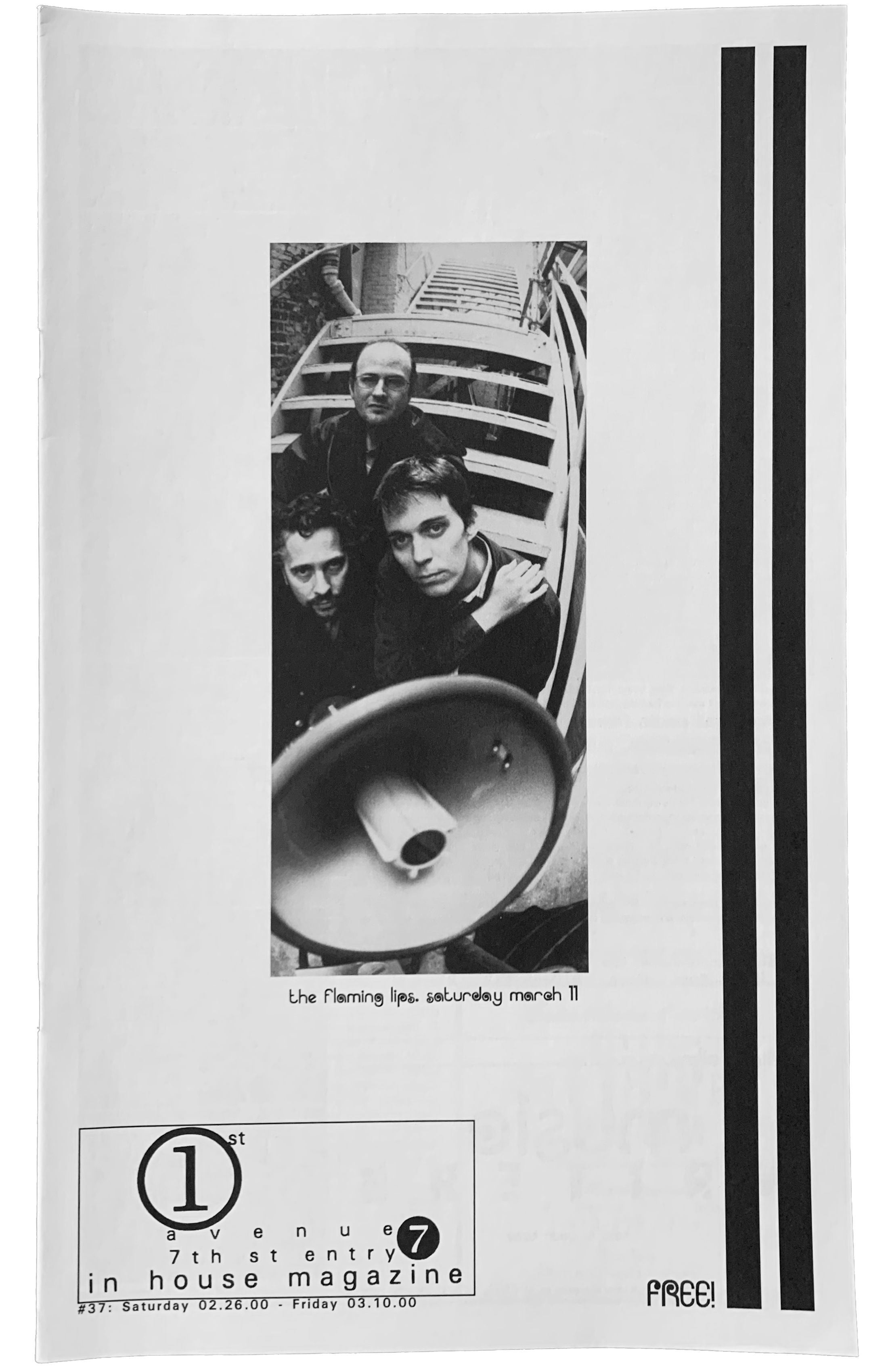 First Avenue In-House Magazine #37. Cover: Flaming Lips.