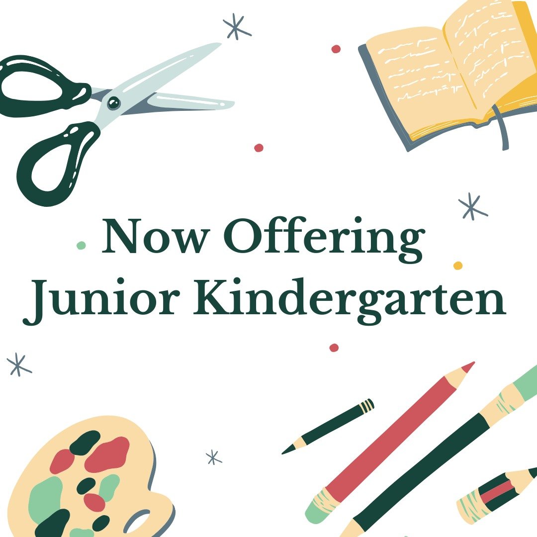 We have some exciting news. 
We are now offering a Jr. Kindergarten class. 
Jr Kindergarten is for children who will be entering kindergarten the following year 2026.