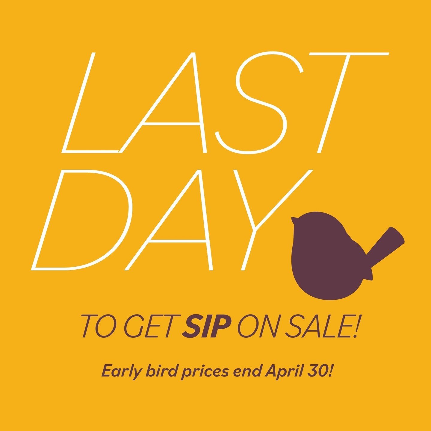 If you love a good deal, this is your LAST DAY to snag early bird prices for SIP, our popular wine tasting event!⁠
⁠
SIP is Friday, July 19. We'll be outdoors, under the tent, at Central Oregon Community College's athletic field, with guest wineries 