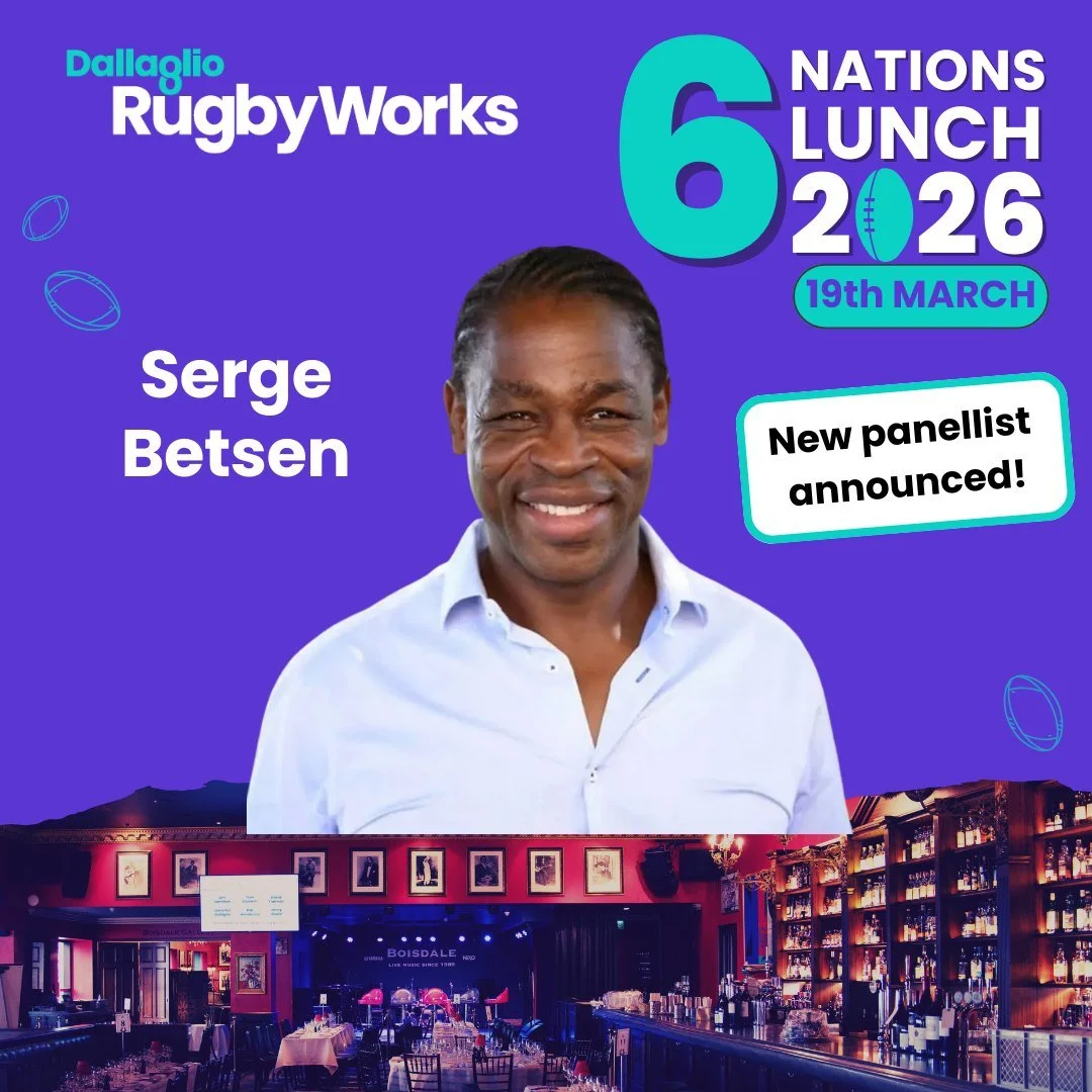 We are thrilled to announce that Serge Betsen will be joining us as a panellist at the Dallaglio RugbyWorks Six Nations Lunch!

Serge, legendary French international and rugby icon, will share his insights on leadership, teamwork, and giving back to 