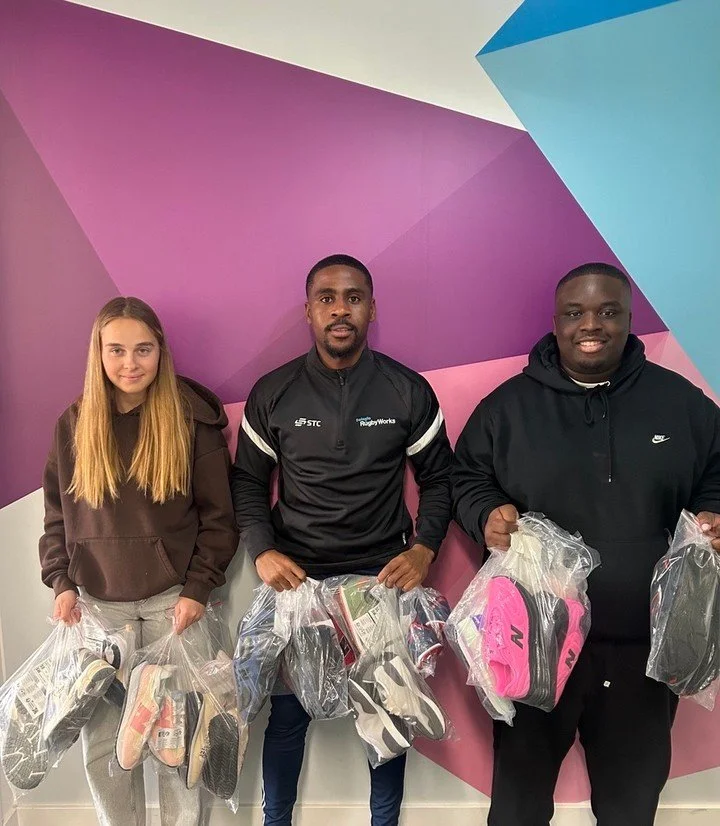 A huge thank you to the New Balance Foundation who donated a huge number of brand new trainers for our young people.

At Dallaglio RugbyWorks, many of the young people we work with are facing severe challenges, from school exclusion and social isolat