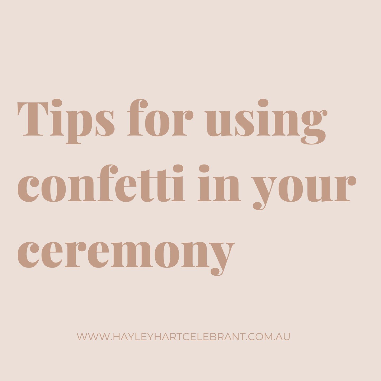 Oh my - this sweet little post is giving all the feels! There really is just something about using confetti in your ceremony - it makes everyones face beam with pure happiness! 

Now that you're sold on having it as part of your day, you now need to 