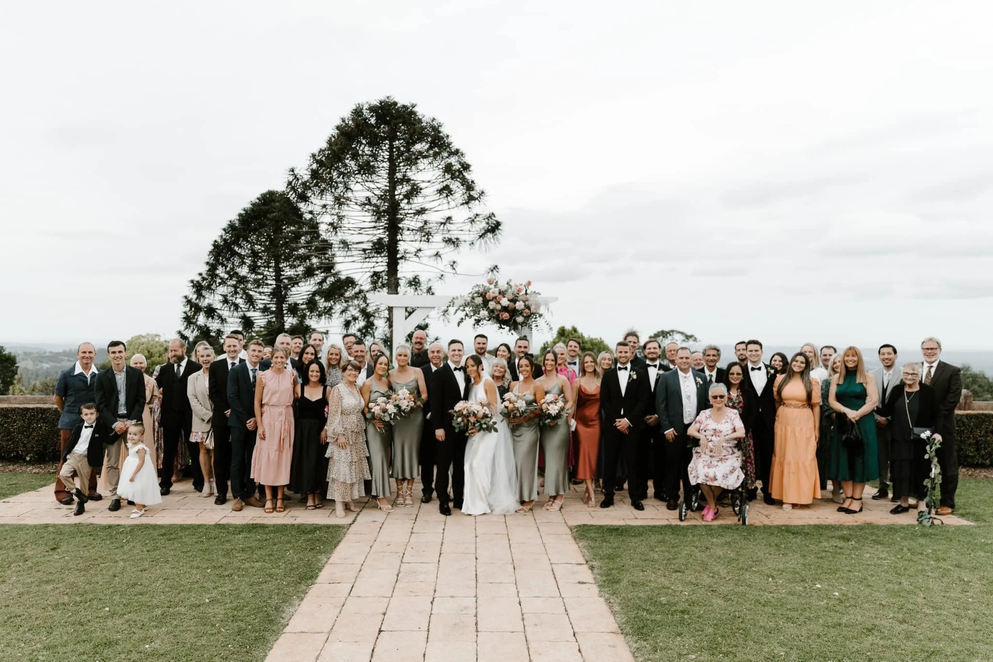 Hayley Hart Celebrant at Flaxton Gardens with bridal party