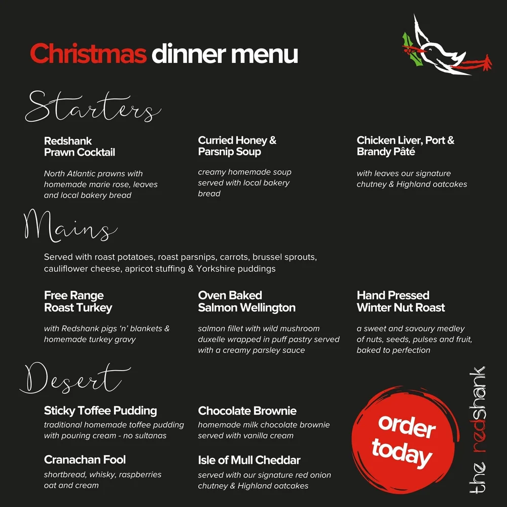 Christmas Dinner Menu For Elite's Christmas Holiday Dinner 2024