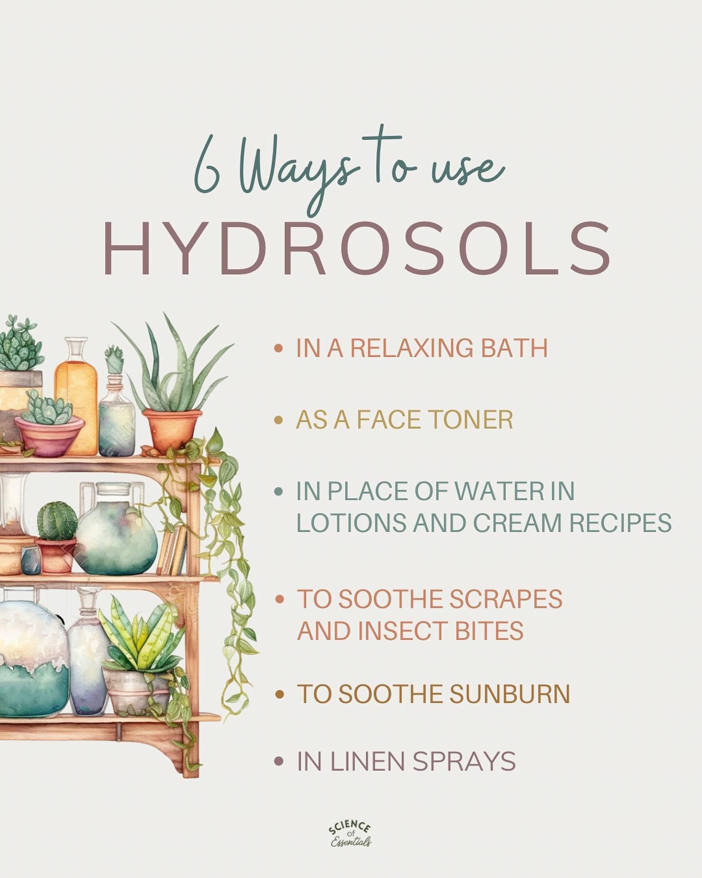When I first started using aromatherapy I was always confused by the word &ldquo;Hydrosol&rdquo;. Is it just essential oils mixed with water? What is the purpose for using one? Can I just make my own?

As an aromatherapist, I now use hydrosols ALL th