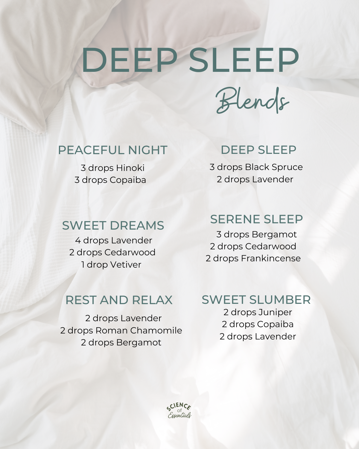 Sleep Essential Oil Diffuser Blends