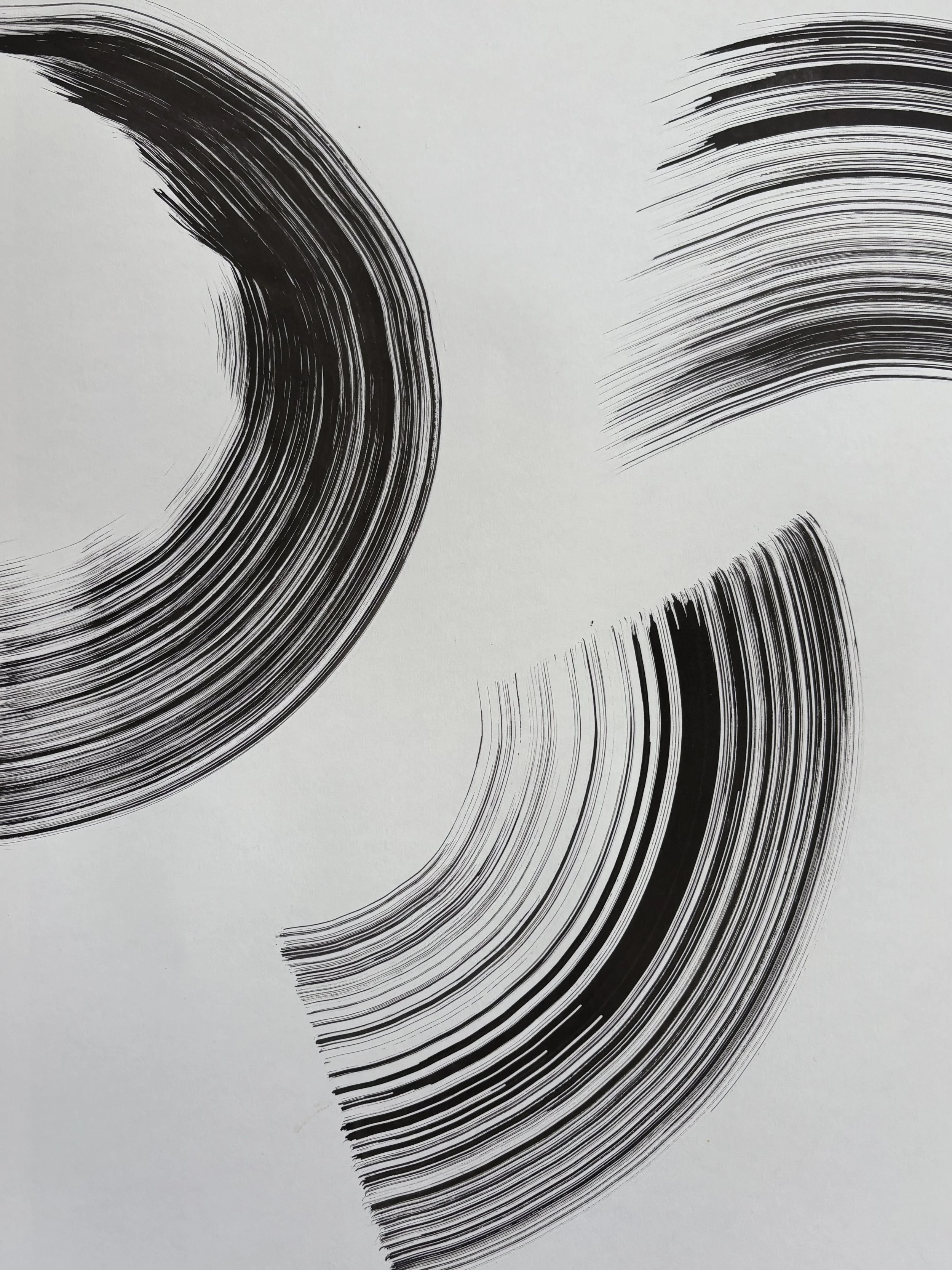 Experimental Ink Session Drawing a line, consciously