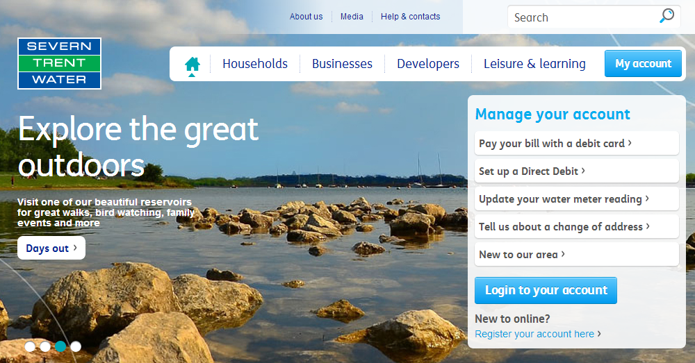 Severn Trent Water screenshot