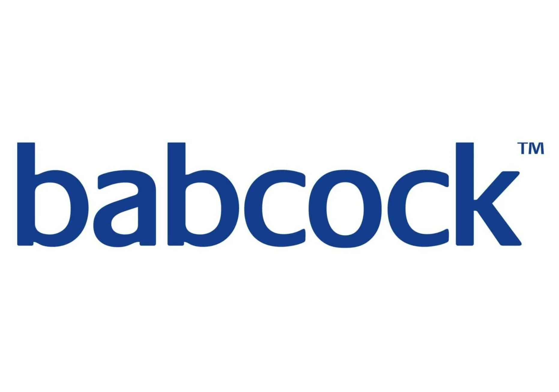 Blue text reading "babcock" on a white background.