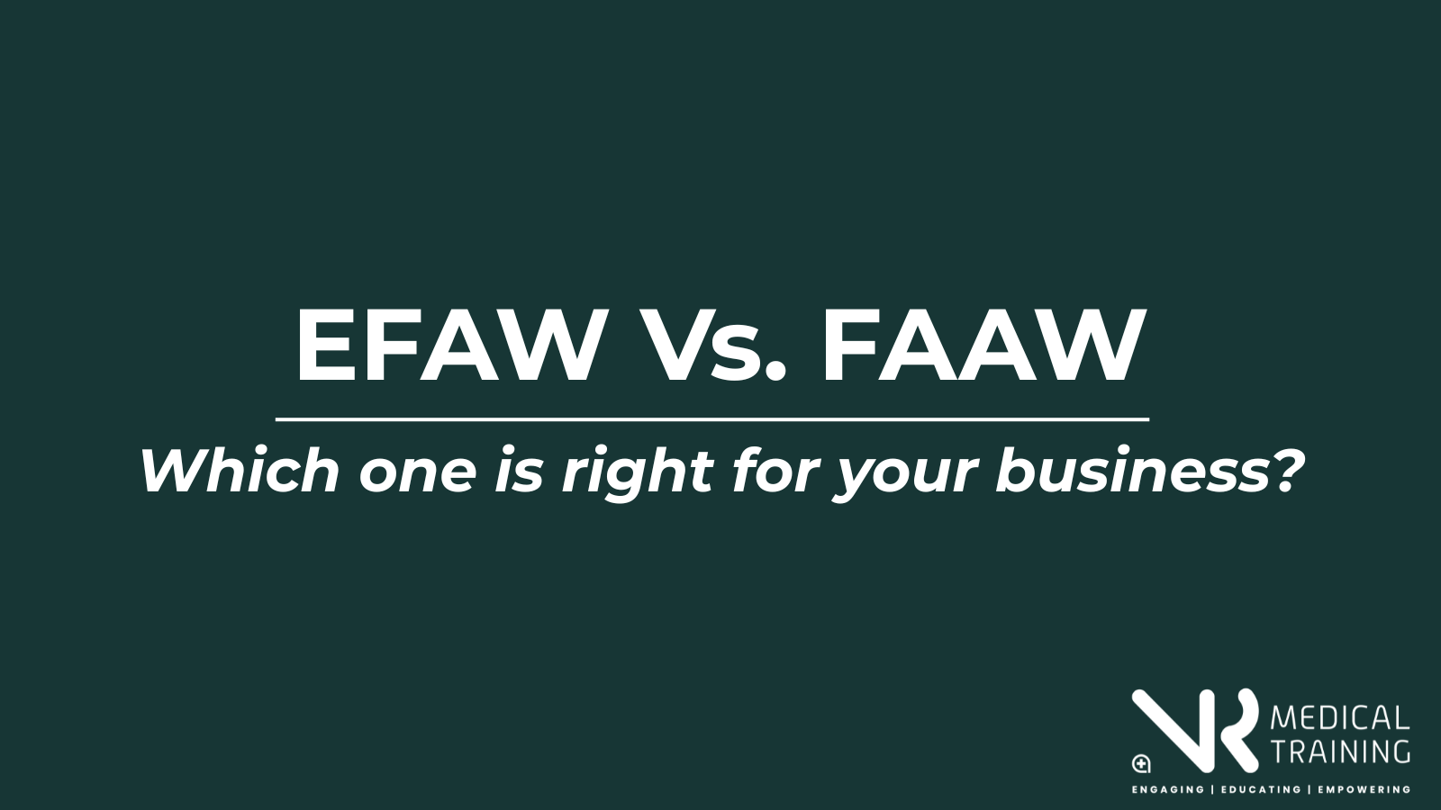 First Aid at Work vs Emergency First Aid at Work: Which Course Do You Need?