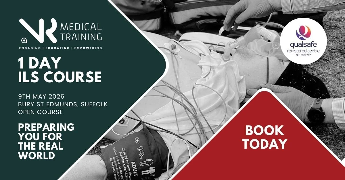 ILS Course In Suffolk Patient On Ground BP Cuff Attatched and ECG on