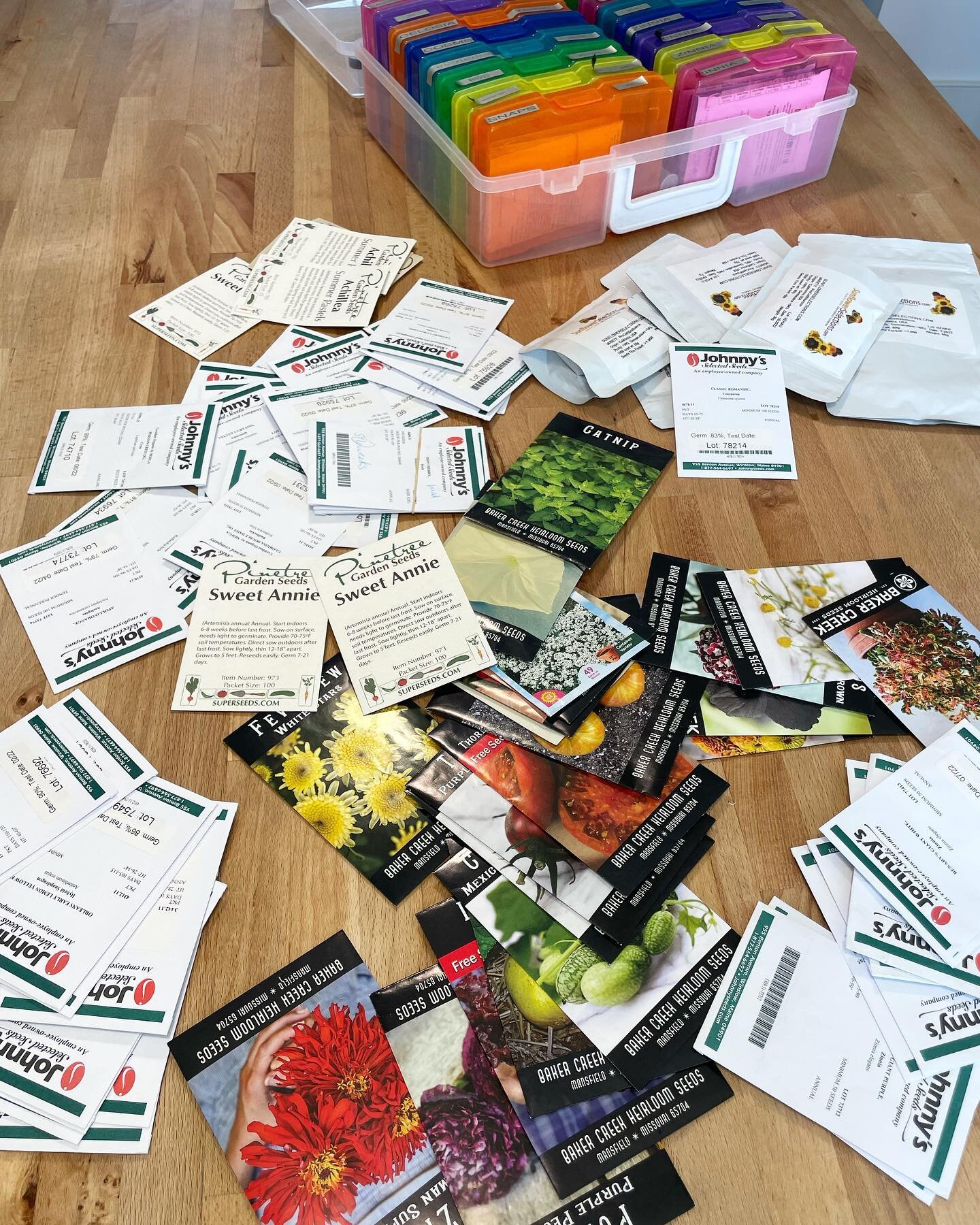 What&rsquo;s growing Wednesday?

The thing that grows the most in February is my seed collection 😂 These likes don&rsquo;t even include all of my sunflowers, or my cold hardy seeds in the freezer. 
Time to sort, organize, and schedule some growing ?