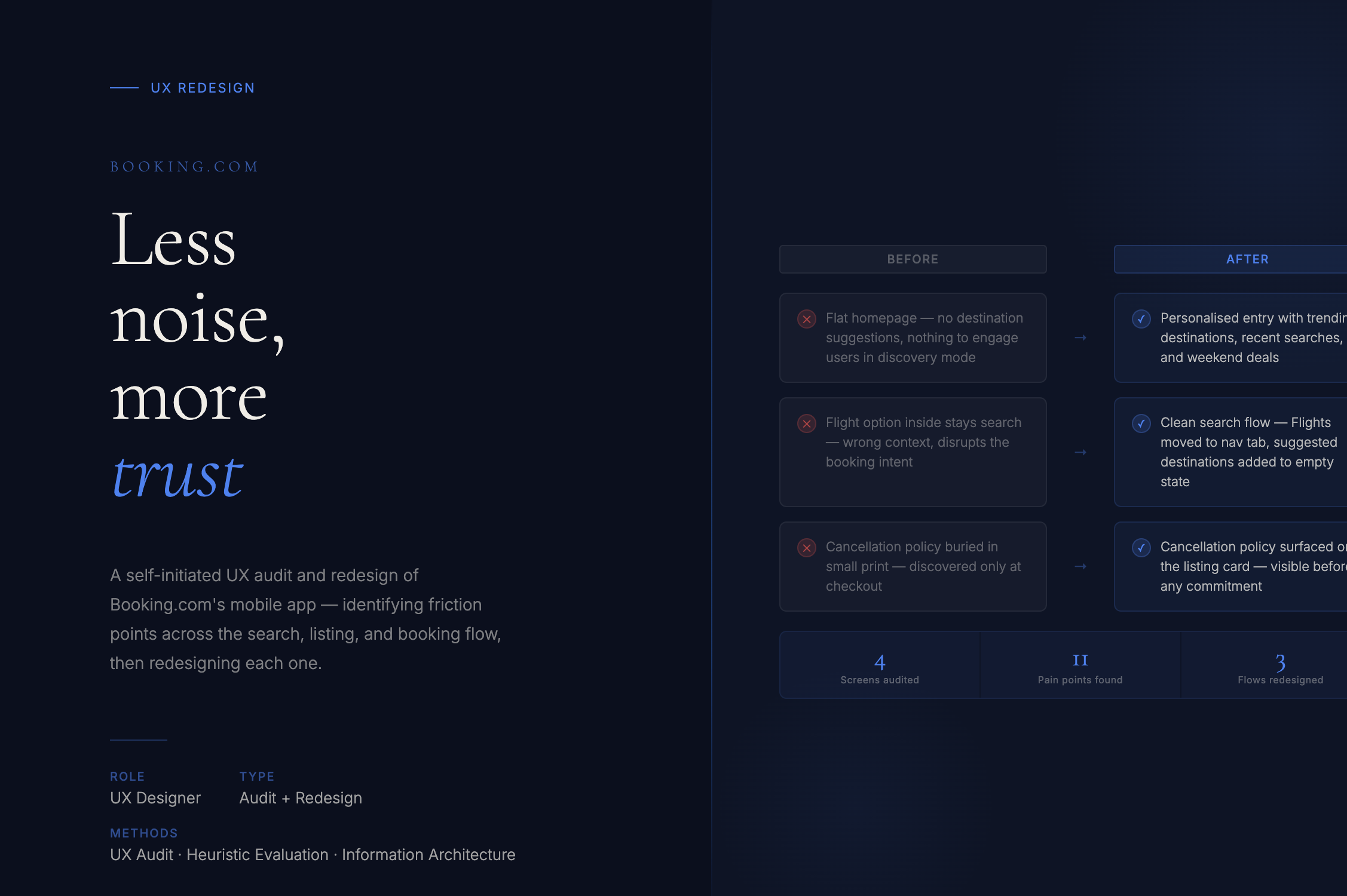 Booking.com — UX Redesign